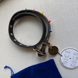 Harrods Posh Leather Dog Collar